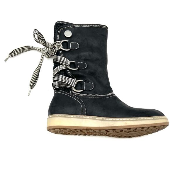 White Mountain  Tivia Boot  Women's Black Man Made Upper Synthetic sole SIZE 7 - Picture 2 of 12